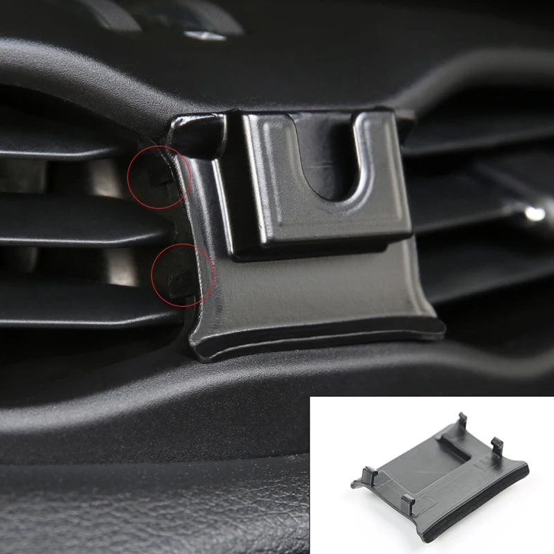 

For Jeep Renegade 2016-2020 Car Accessories Plastic Alloy Carbon Car Bracket Mobile Phone Holder Air Vent Mount Stand 1 Set