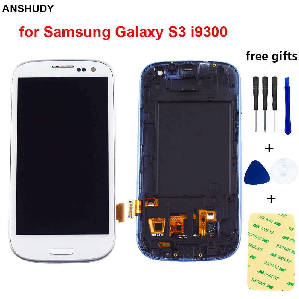 

For Samsung Galaxy S3 Neo Lcd Touch Screen Digitizer Assembly Frame For Samsung i9300 Display i9301 i9300i i9308i i9301i