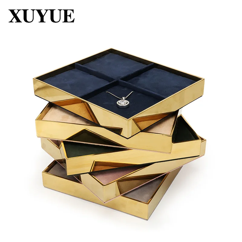 Jewelry jewelry display stand factory direct metal necklace pendant display tray display storage props tray