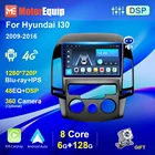 Автомобильный радиоприемник 6G 128G Android 10 для Hyundai I30 2009-2016 DSP мультимедийный DVD-плеер аудио Авторадио 2din Carplay WiFi 4G IPS экран