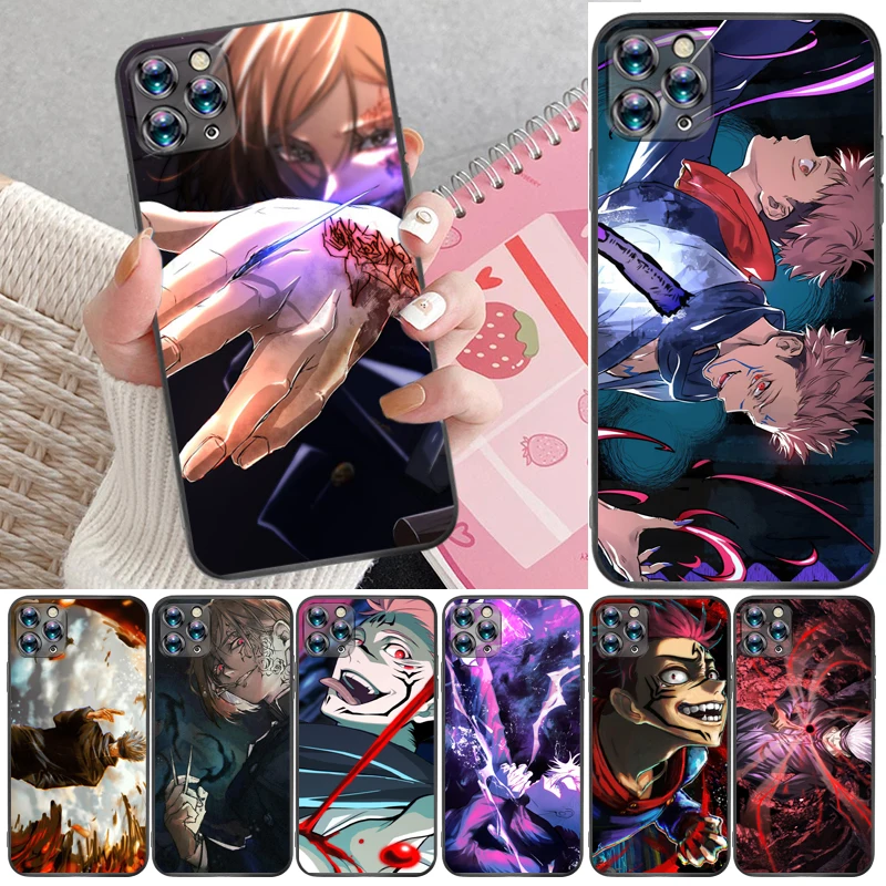

Jujutsu Kaisen Sukuna Yuji Itadori Satoru Gojo Fushiguro Megumi Phone Case For iPhone 11 Pro Max Cases Carcasa Funda Coque