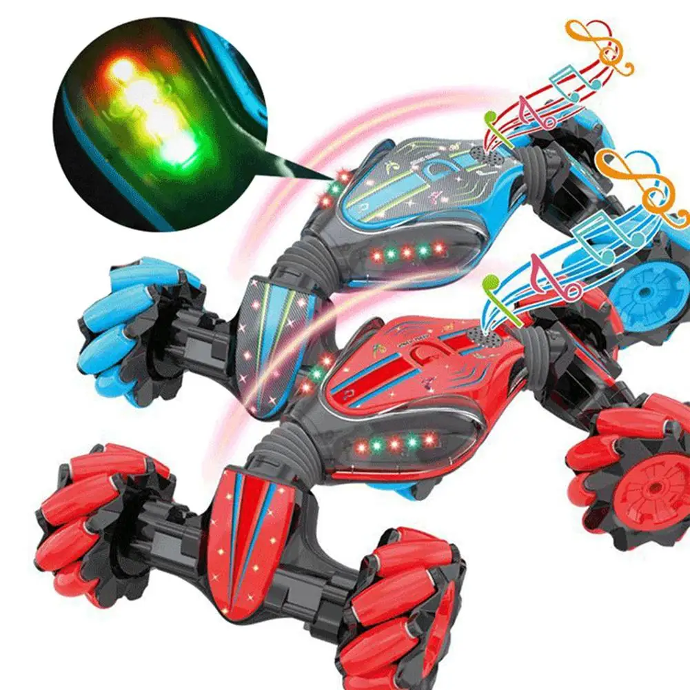 

Transformable Remote Control Car RC Stunt Gesture Sensing Twisting Off-Road Vehicle Light Music RC Car Toys 40 Mins Play Time