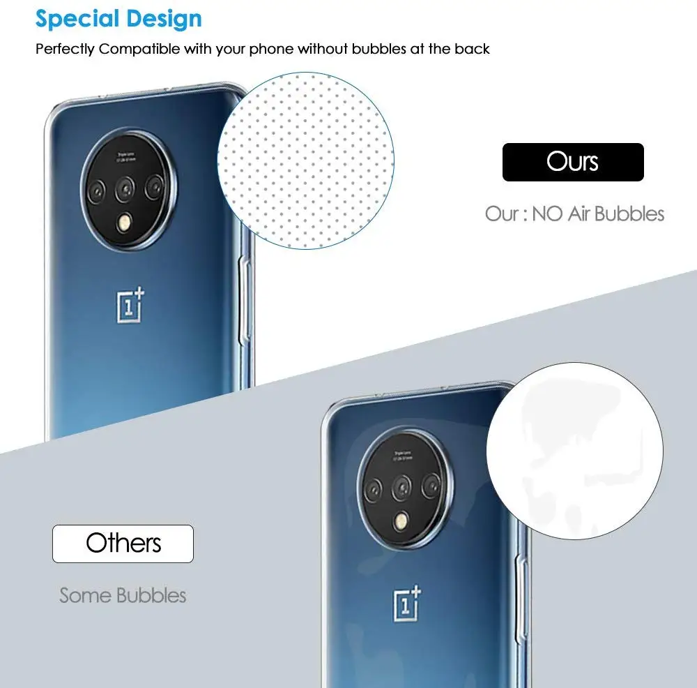 Силиконовый чехол OnePlus 7T ультратонкий прозрачный мягкий из ТПУ для One Plus Pro