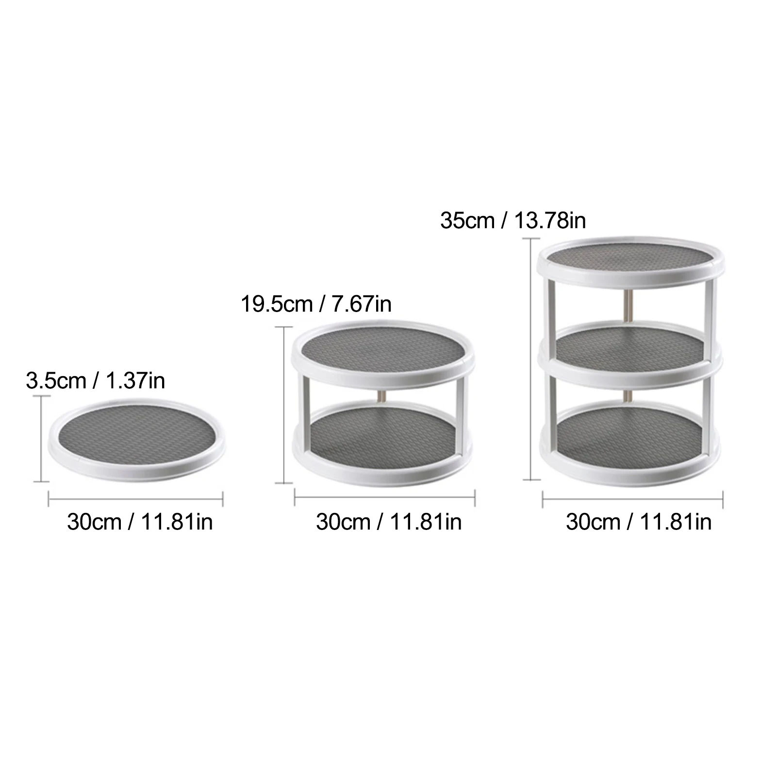 

360 degree non-slip rotating storage tray, multifunctional plastic desktop kitchen storage tool, wash basin display stand