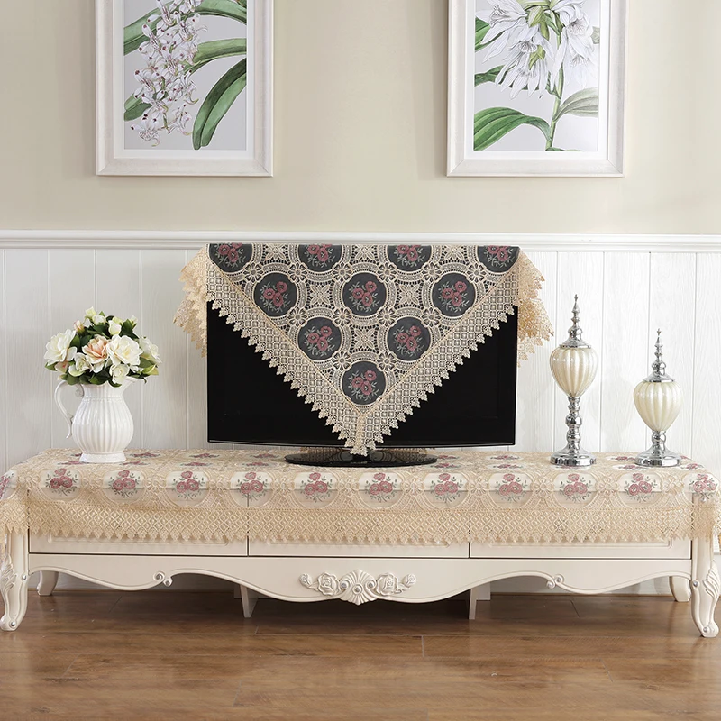 Скатерть цвет красного вина с вышивкой кружевная столовая скатерть крышки Чехлы