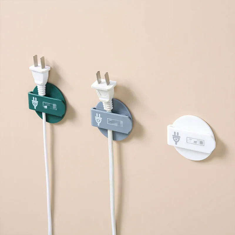 3pcs Creative Storage Holders Racks Power Plug Wall Holder Self Adhesive Hanger Socket Kitchen Appliance Wire Cord Stick Hook | Дом и сад