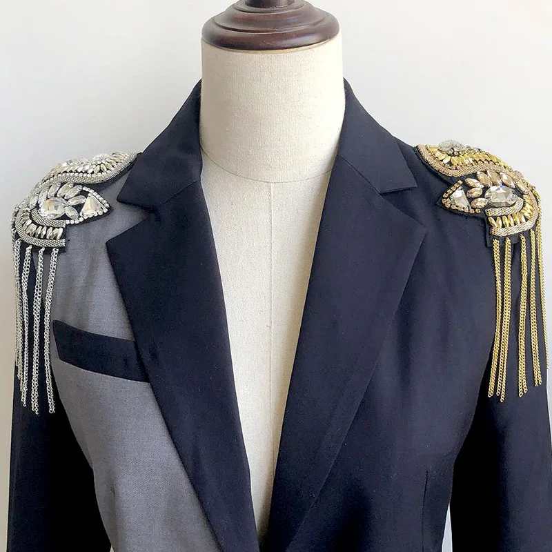 2 шт. ручная работа эполетка кисточка большая Наплечная брошь эполеты шипы