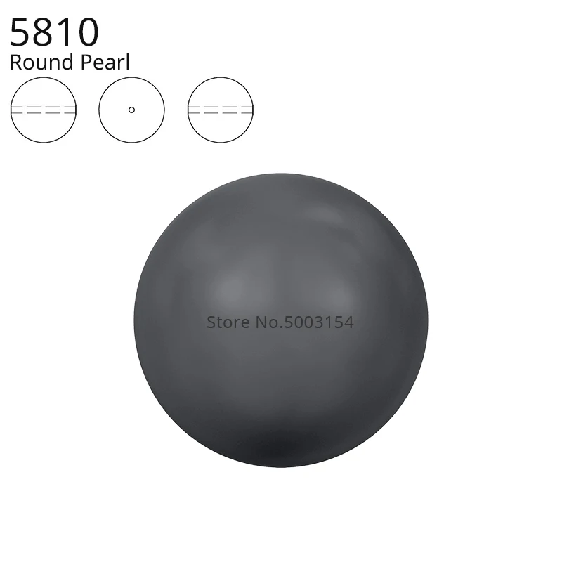 Dark Grey 617 С украшением в виде кристаллов от Swarovski 5810 круглая жемчужная бусина с целый Просверленный отверстие Бисер для самостоятельного изготовления браслетов ювелирные изделия сделать штуцер - Цвет: Dark Grey 617