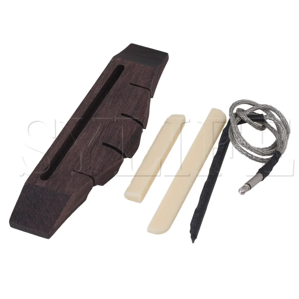 Гитара укулеле и E-акустическая мост из розового дерева пластиковая седельная