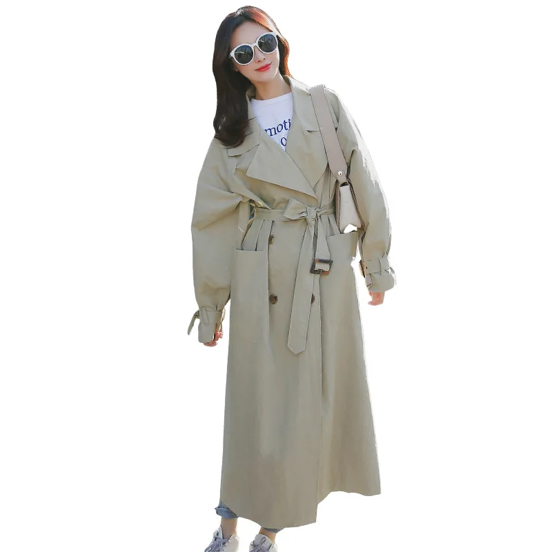 Pure Color Loose Women's Windbreaker Jacket Double-breasted Lapel British Style Out All-match Spring Windbreaker Jacket T84
Pure Color Loose Women's Windbreaker Jacket Double-breasted Lapel British Style Out All-match Spring Windbreaker Jacket T84