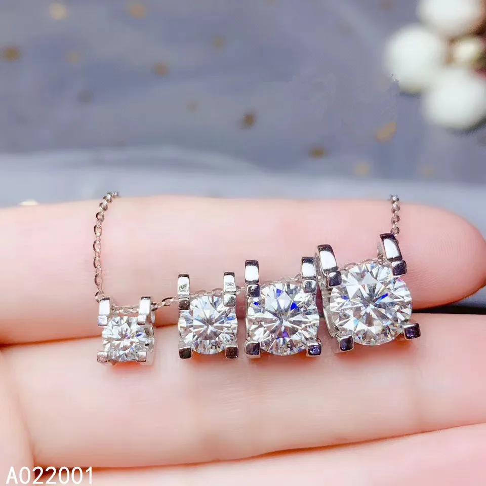 

KJJEAXCMY Fine Jewelry Mosang Diamond 925 Sterling Silver Women Gemstone Pendant Necklace Chain Support Test Classic