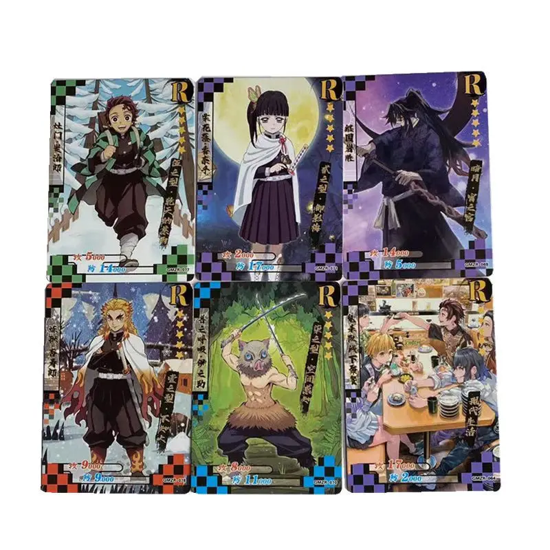 Demon Slayer No Yaiba бумажная карточка буквы одна игра Дети Аниме периферийный персонаж
