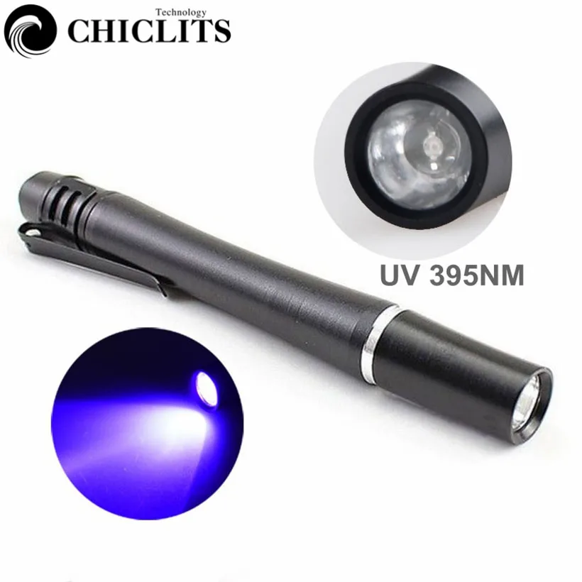 CHICLITS Мини карманный 1LED 0 5 Вт ультрафиолетовый фонарик 395nm в форме ручки детектор