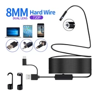 3 in 1 usbmicro usbtype c single dual lens endoscope camera borescope usb endoscope inspection camera with 8 led for huawei
