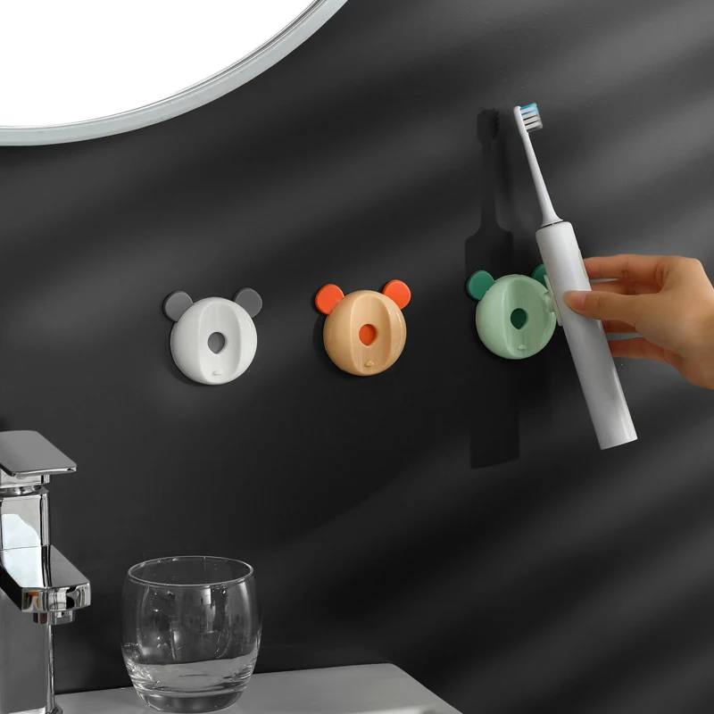 

Zollor Magnetic Suction Electric Toothbrush Holder Wall Mounted No Punching Cute Cartoon Single Hanger Toilet Toothbrush Holder