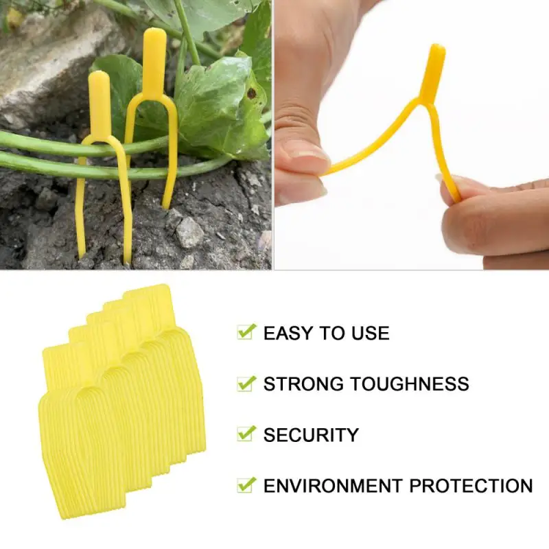 

50pcs Garden Plant Clips Seedling Fork Clips Fixing Fastening Fixture Clamp Strawberry Fork Farming Clips Garden Accessories