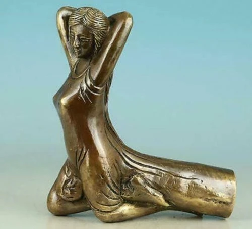 

Редкая китайская Бронзовая трость, ручка, старый аксессуар