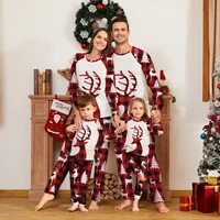 parent child wear christmas family matching outfits deer adult kids cartoon printed matching clothes pajamas cute nightwear