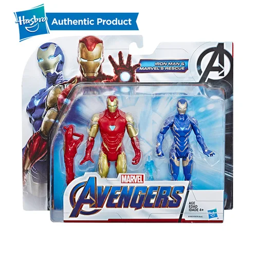 E5085-IRON MAN 2PK Hasbro капитан с героями комиксов Марвел, Капитан Америка 6-дюймовый завершающей Тор и ракета; енот; 2 штуки в упаковке от Marvel кинематографическая Вселенная Джеймса MCU фильмы - Цвет: E5085-IRON MAN 2PK