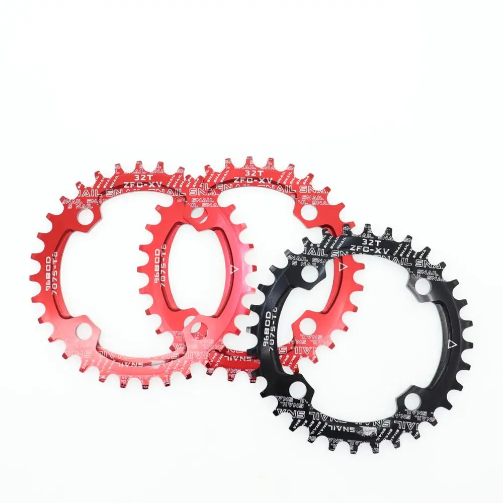 Улитка цепь 96 BCD круглый для shimano 32t 34t 36t 38t зуб один зуб пластина MTB горный велосипед 96BCD дорожный велосипед 32 34 36 38