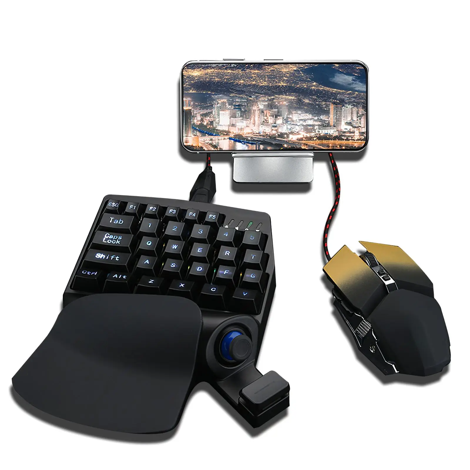 Проводная Механическая клавиатура Keyclick автоматическая с одной рукой подходящая
