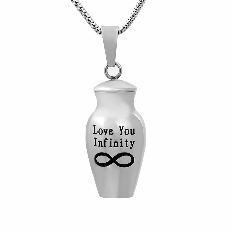 

SJFE993 Stainless steel Infinity Love Cremation Casket Urn pendant Locket Necklace for Ashes Keepsake Memorial Ashes Jewelry