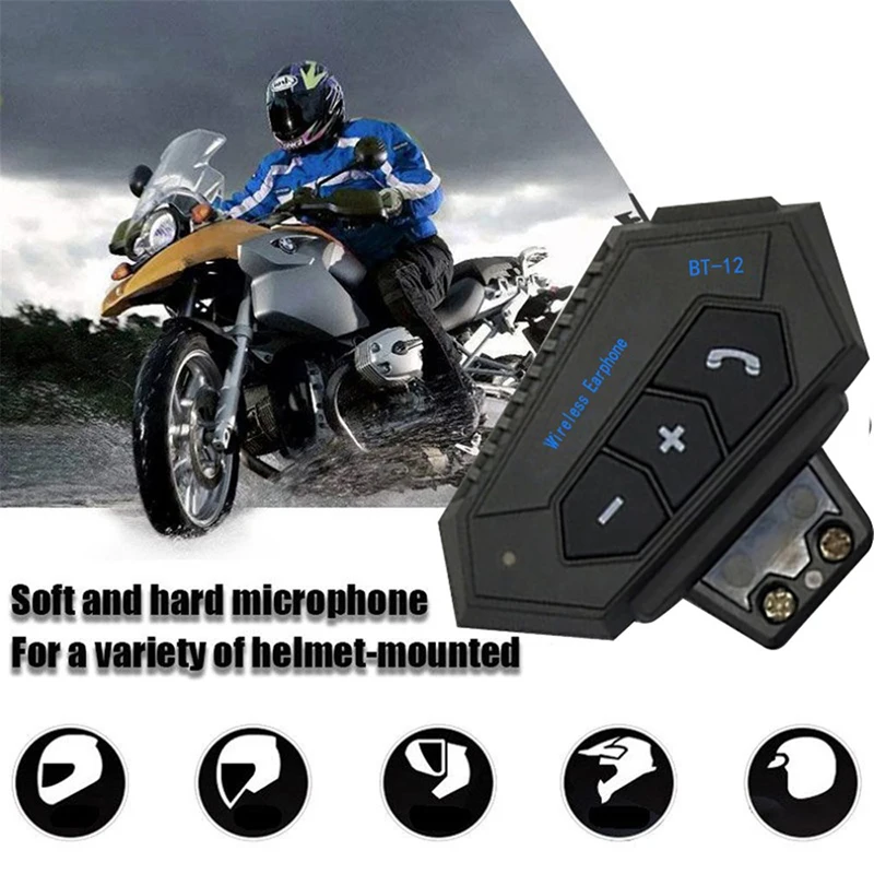 

2020 New Bluetooth 4.2 Moto Helmet Headset Wireless Handsfree Stereo Earphone Motorcycle Helmet Headphones MP3 Speaker