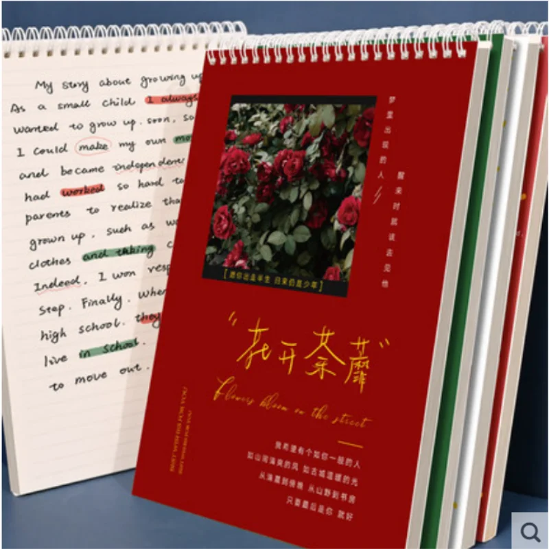 

Винтажный блокнот на спирали A5B5, ежедневник, канцелярские принадлежности для студентов и офиса, записная книжка, записная книжка с толстыми...