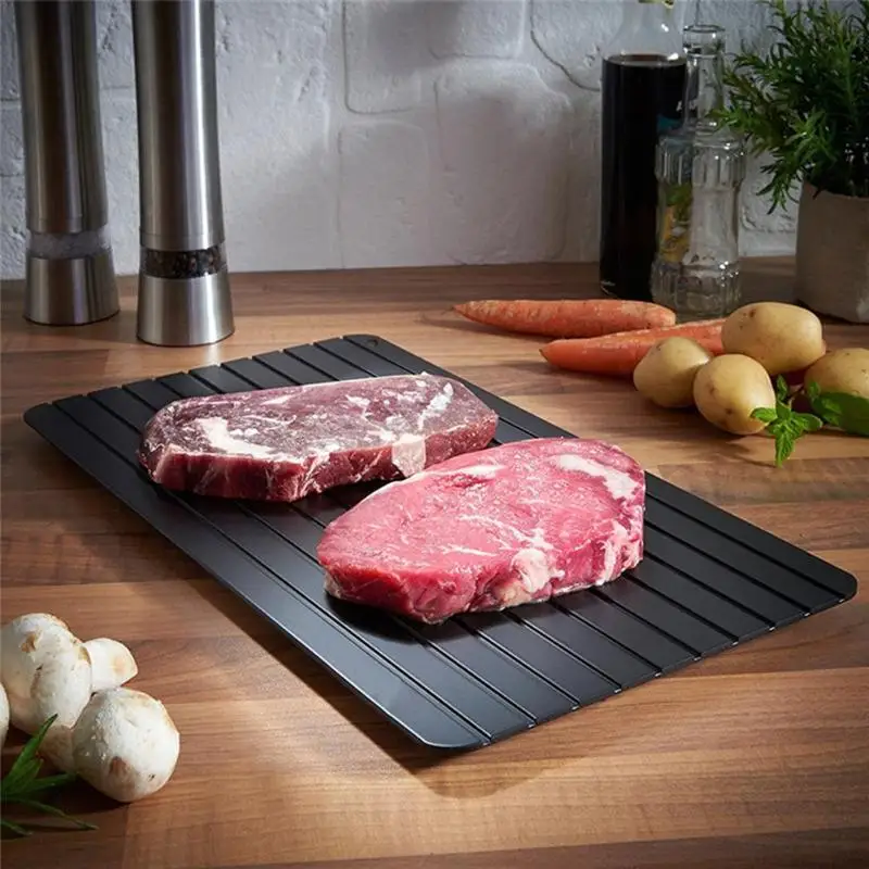 Food Quick Thawing Plate Meat Fish Seafood Steak Home Thaw Artifact Antibacterial Mildew Proof Aluminum Kitchen Cooking Supplies