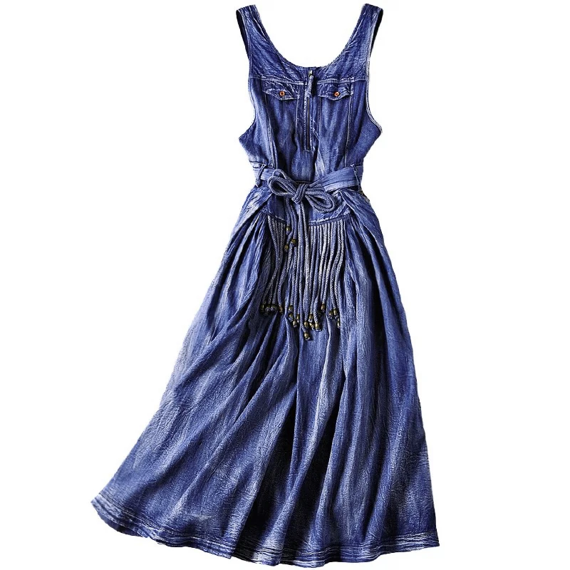 Женское летнее платье винтажное с кисточками|Женские платья| |