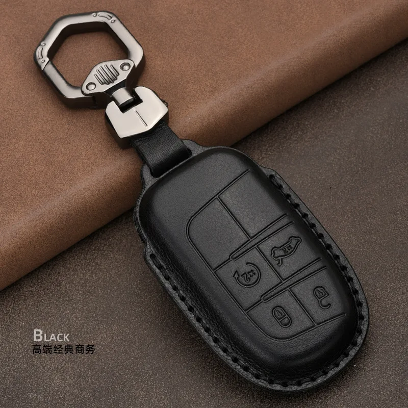 1 шт. натуральная кожа ключ чехол Обложка для Dodge Journey Charger Jeep Renegade Grand Cherokee Chrysler 200