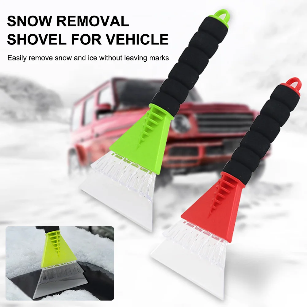 Автомобильная лопата для снега, скребок для лобового стекла и льда, инструмент для удаления снега, щетка для удаления снега со стекла и окон,...