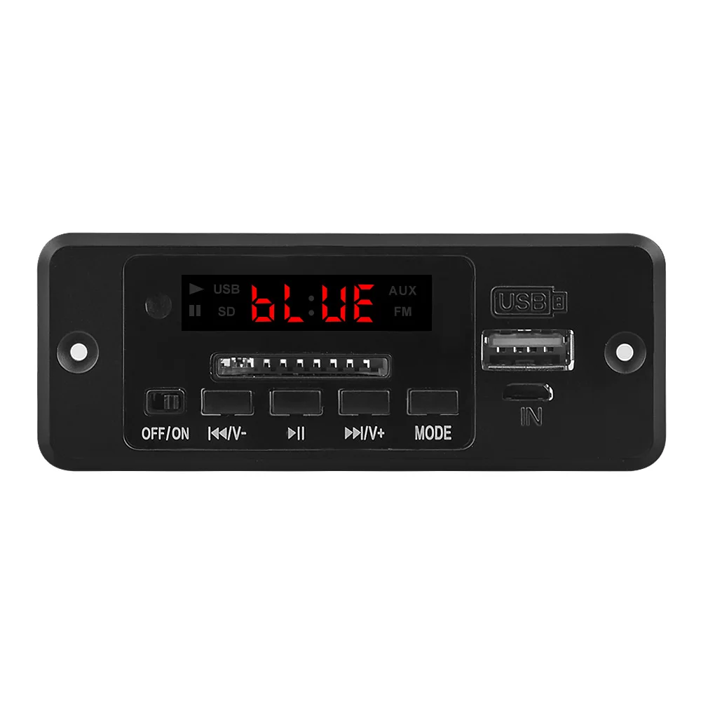 Black AIYIMA Bluetooth 5,0 без потерь аудио декодер MP3 музыкальный плеер APE AUX USB FM DIY усилитель звука с переключателем MICRO вход 9-12 В - Цвет: Black