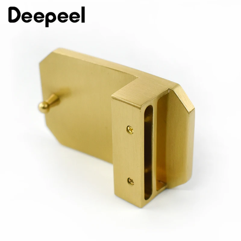 Deepeel 40 мм Чистый твердая латунная пряжка для ремня металлическая скоба крепления