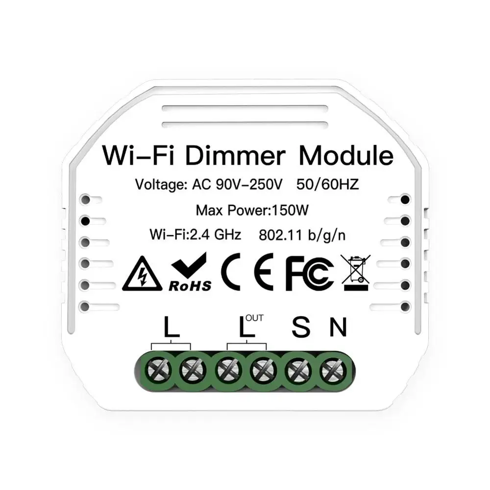 

DIY Smart WiFi Light LED Dimmer Switch Smart Life/Tuya APP Remote Control 1/2 Way Switch,Works with Alexa Echo Google Home