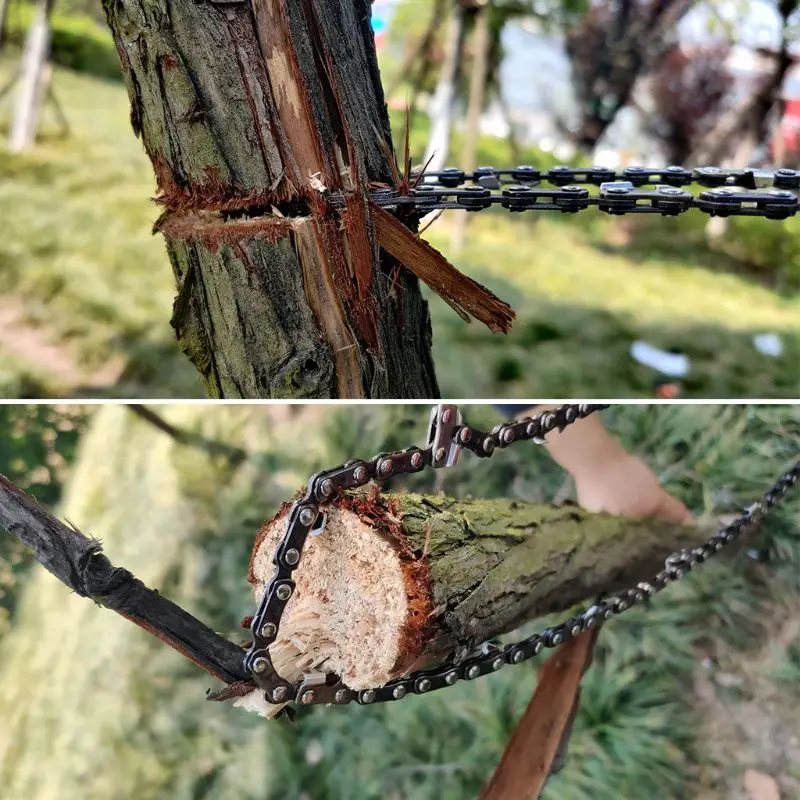 

Portable Survival Chainsaw Emergency Camping Pocket Hand Tool Pouch Garden Chain C6UE