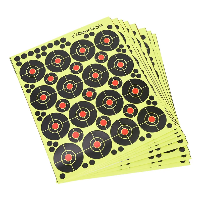 

160pcs/10sheets Shooting Targets Splatter Glow Florescent Paper Target For Hunting Archery Arrow Training Shoot Accessories