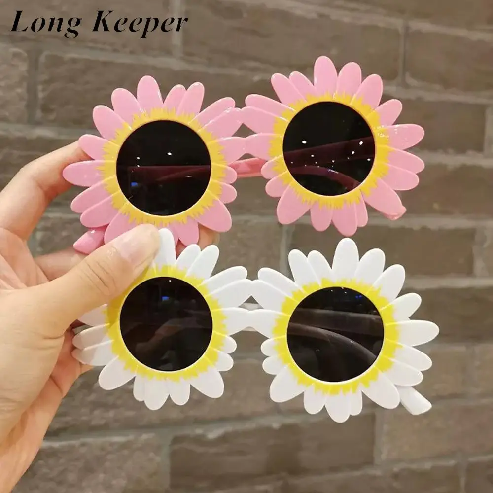 

New Fashion Kids Sunglasses Vintage Sun Flower Round Sun Glasses Girls Boys Cute Pink White Eyeware Baby Shades Oculos De Sol