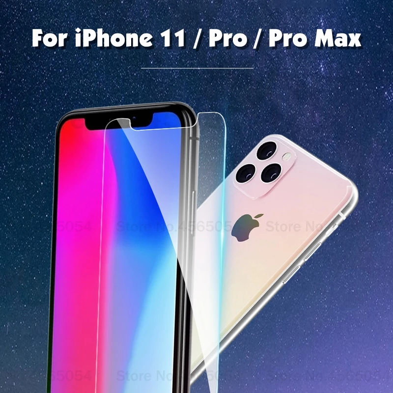Стекло закаленное для iPhone 2 шт. 11 Pro Max 6 5 1 дюйма XR X XS 6S 7 8 Plus | Мобильные телефоны и
