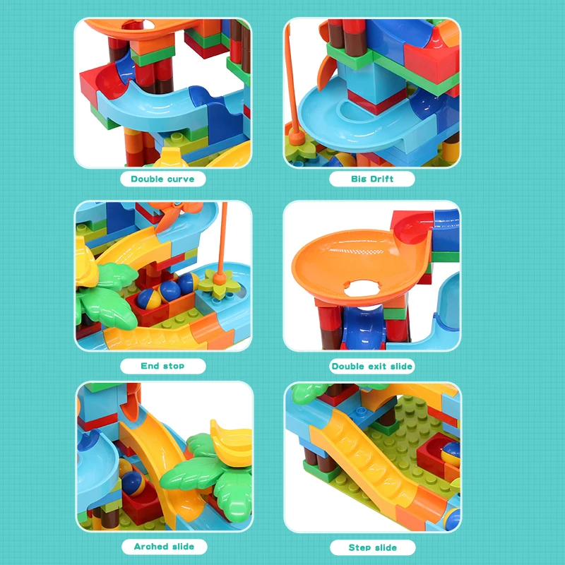 Мраморная гоночная трасса большая воронка горка строительные блоки сделай сам