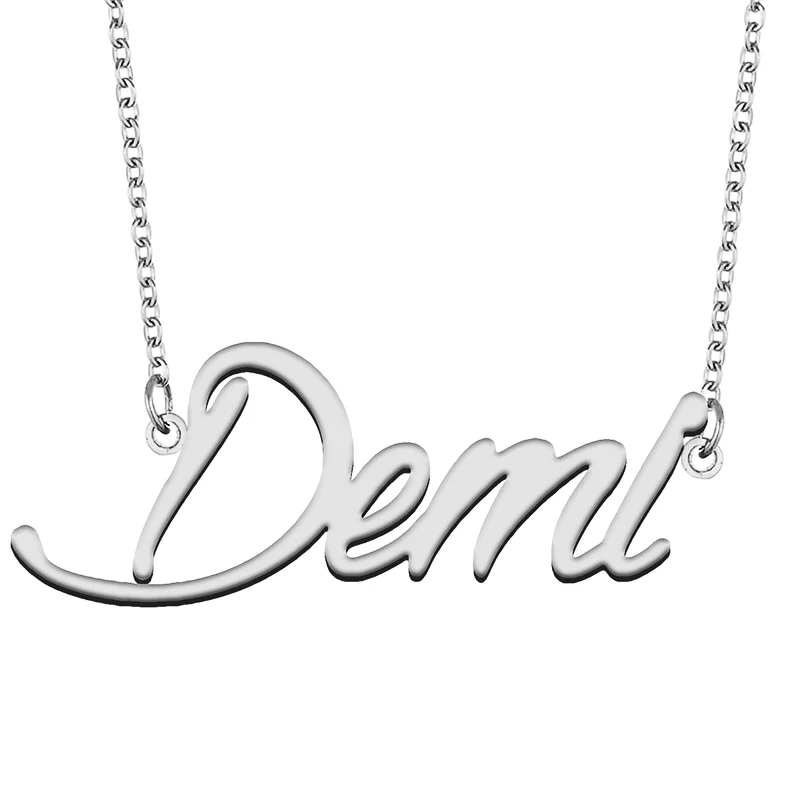 Demi Custom Name Necklace Customized Pendant Choker Personalized Jewelry Gift for Women Girls Friend Christmas Present