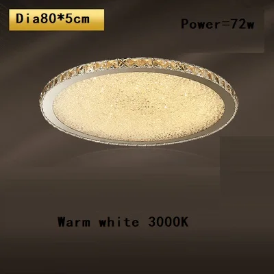 Dia80cm Warm white Современный хрустальный светильник-люстра в виде подсвечника кристальная круговая квадратная iluminaria люстры потолочные люстры de cristal luminarias - Цвет абажура: Dia80cm Warm white