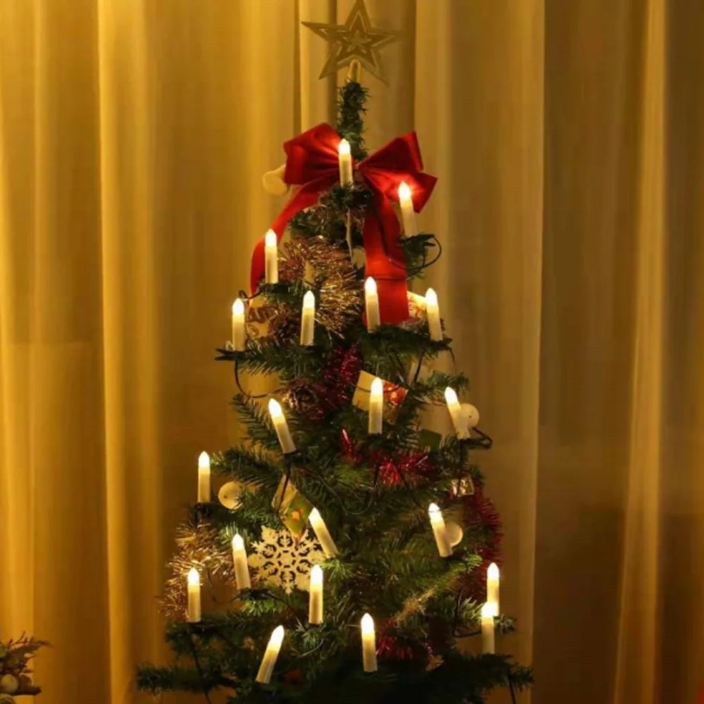 

20LED Candles Light Lamps Christmas Tree String Fairy Light Home Xmas New Year Dinner Party Indoor Outdoor Garden Decorations