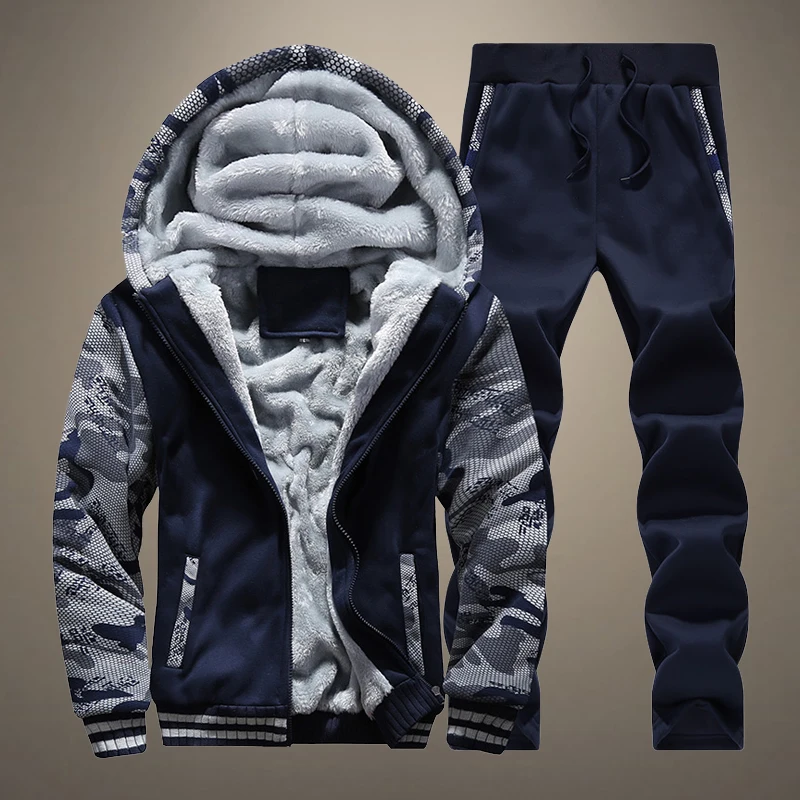 Осень-зима 2022 мужской спортивный костюм повседневные флисовые теплые мужские