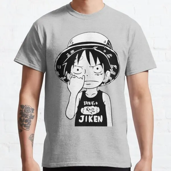 

Футболка Luffy с коротким рукавом для мужчин и женщин, свободная повседневная футболка из 100% хлопка с коротким рукавом