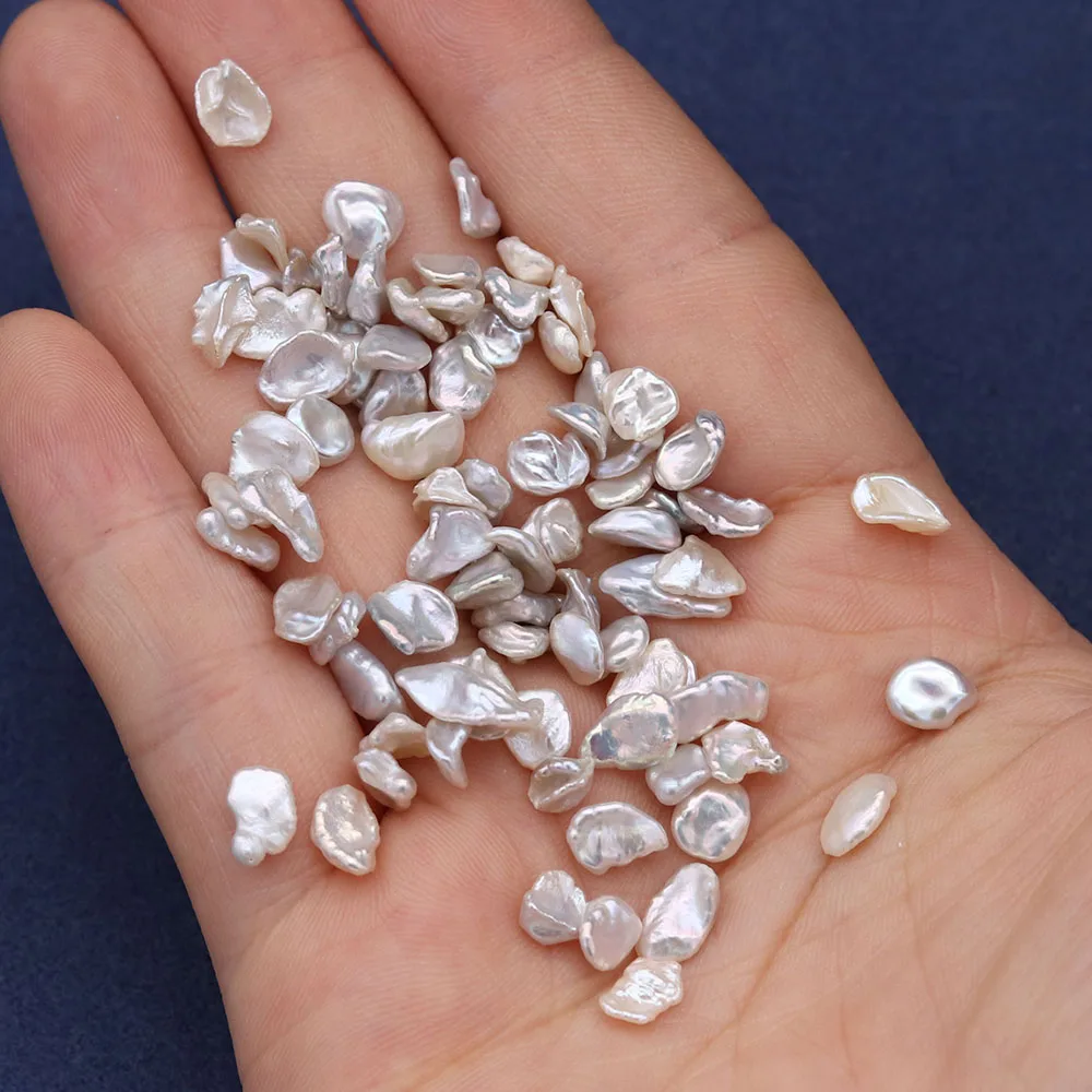 

10 Pcs Natural White Petal-shaped Non-porous Pearl Bead DIY Exquisite Necklace Bracelet Earrings Jewelry Accessories Gift Making
