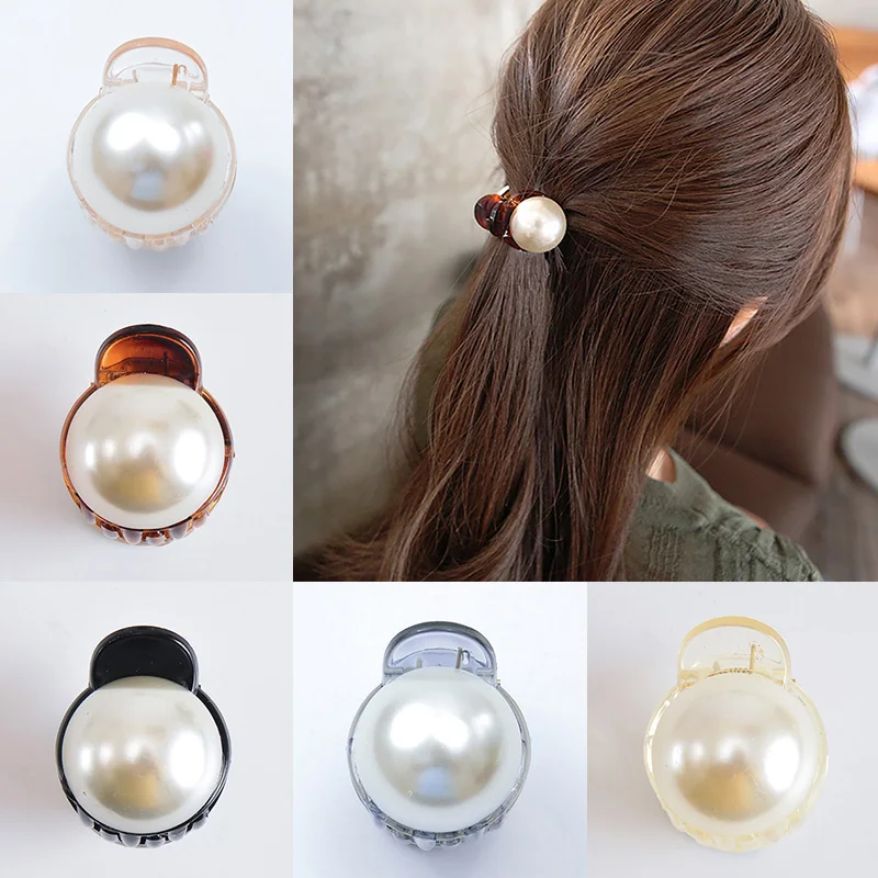 

Big Pearl Hairpin For Women Side Headdress Hair Band Elegant Folder Lady Classics Barrette Headband Hair Jewelry заколка