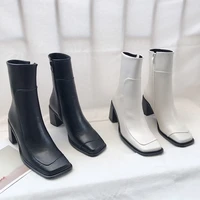 party short boots retro black short boots women winter leather western boots women 2021 fashion ankle boots cowboy boots