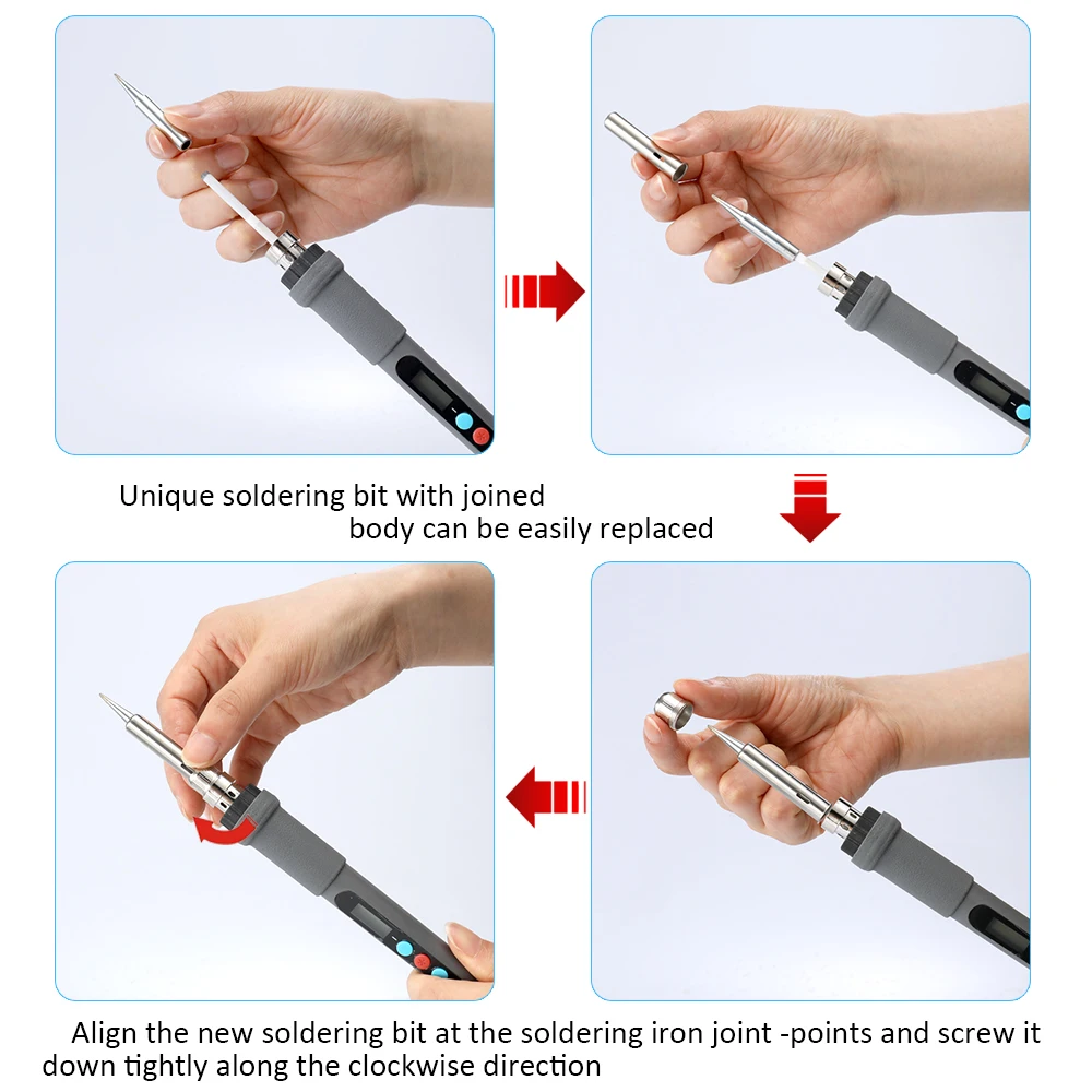 

New 60W 110V/200V LCD Digital Electric Soldering Iron Internal Heating Adjustable Digital-control Thermostatic Lead-free