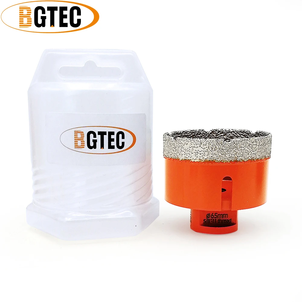 BGTEC 1 шт. 65 мм вакуумная паяная фарфоровая Керамическая Плитка сверло для гранита